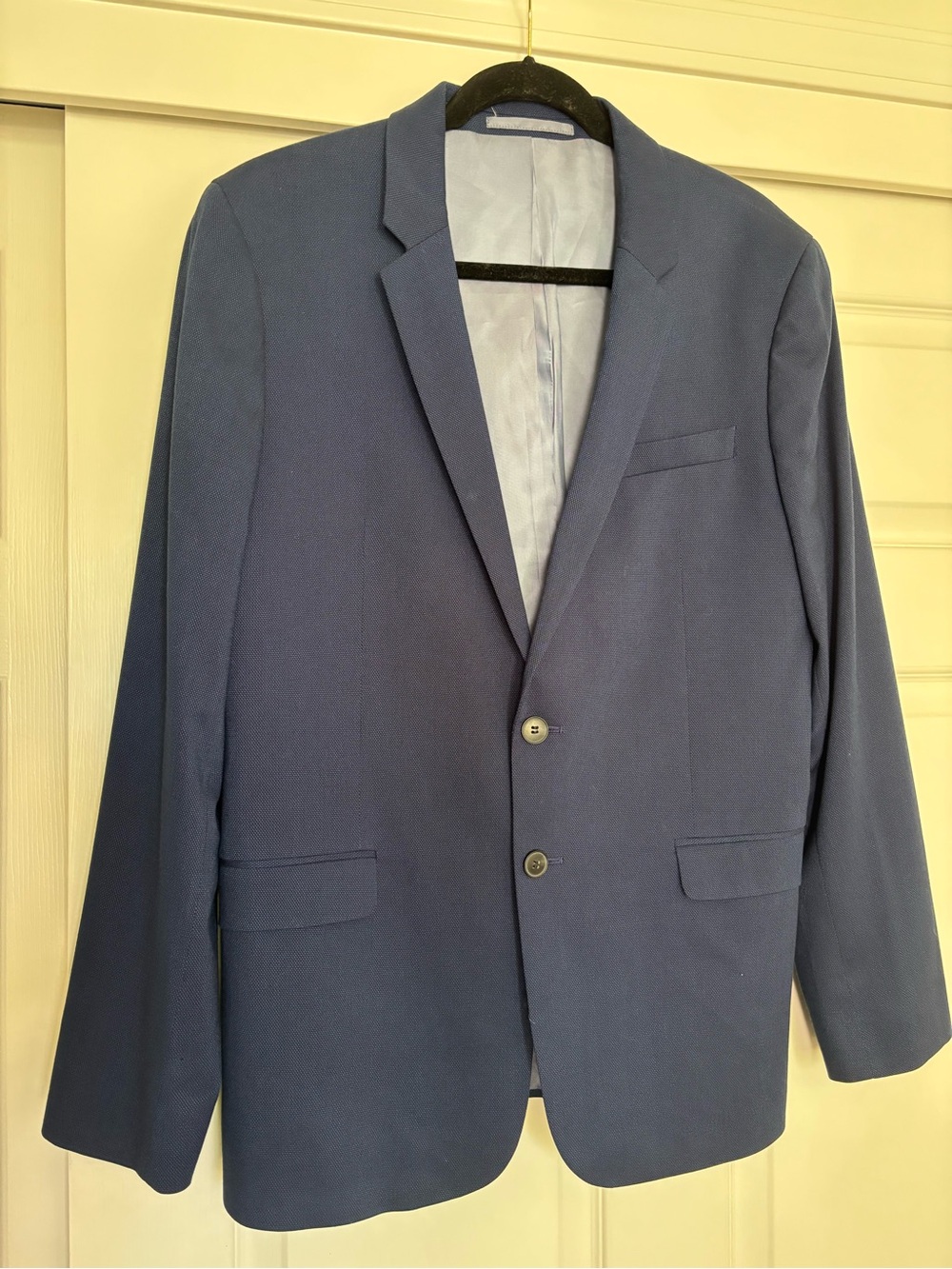 Topman Men's Navy Blue Two-Button Blazer